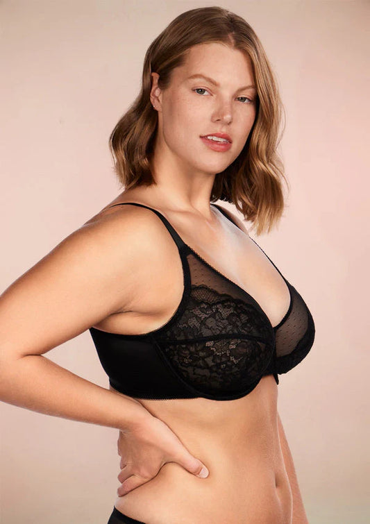 Enchante Black Lace Underwire Bra